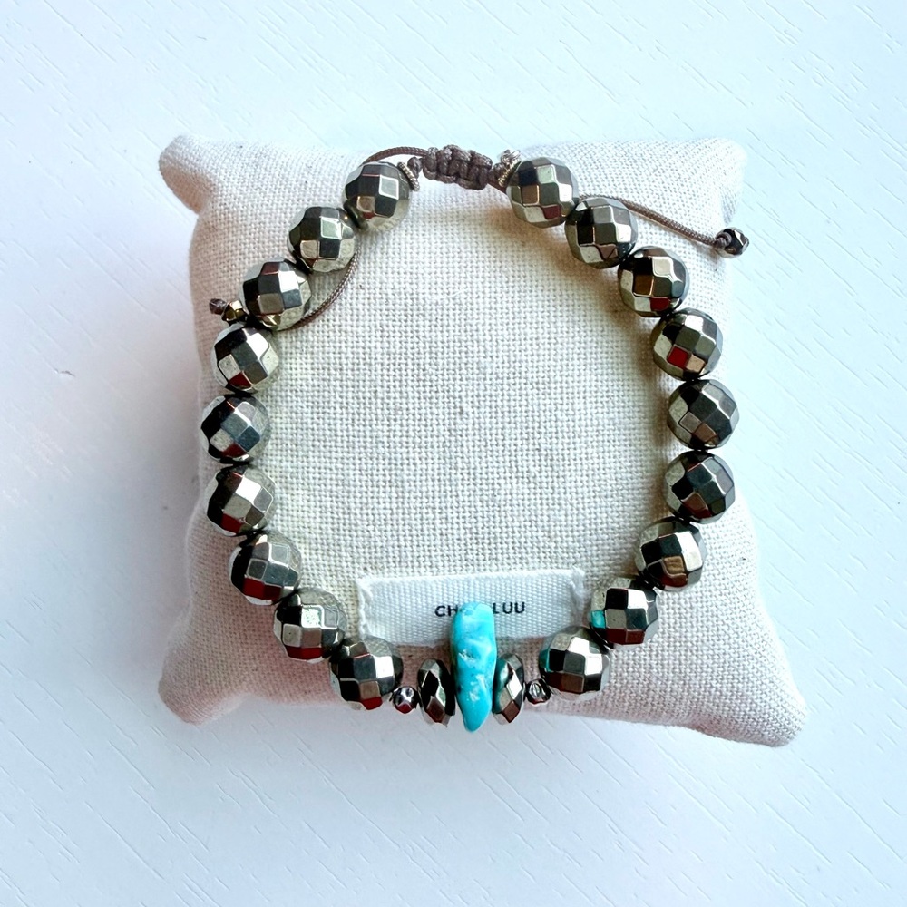 Chan Luu NWOT Turquoise Pyrite Hematite Bracelet